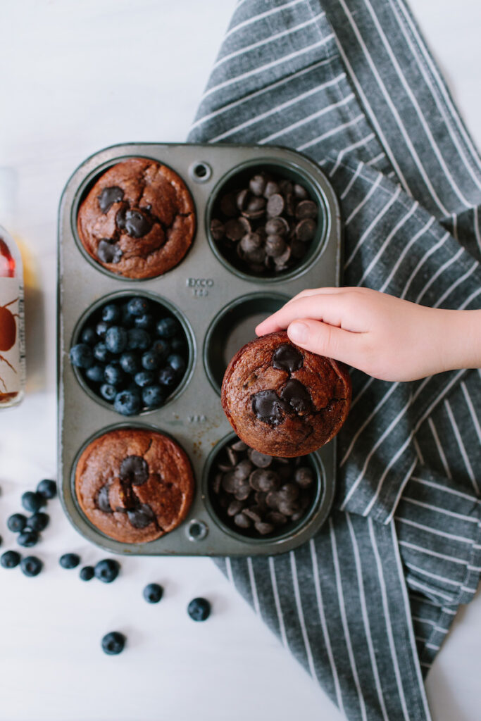Easy Double Chocolate Flourless Blender Muffins Easy Double Chocolate Flourless Blender Muffins