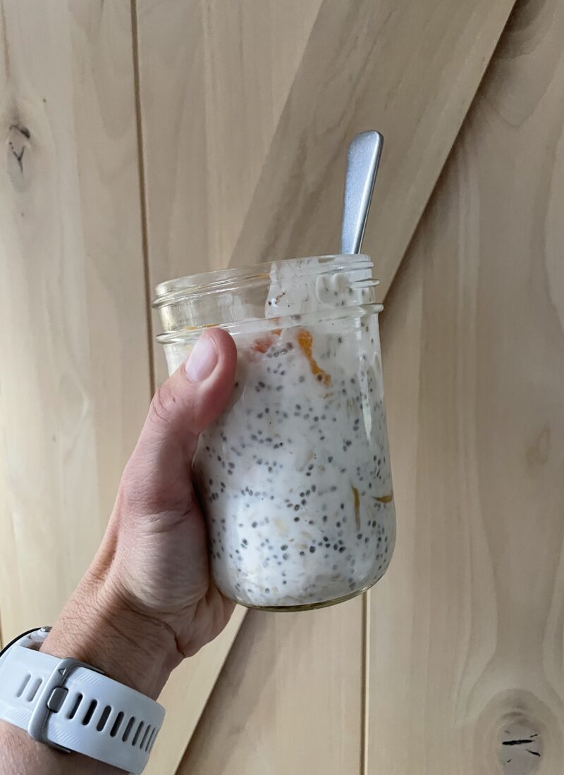 peaches and cream overnight oats