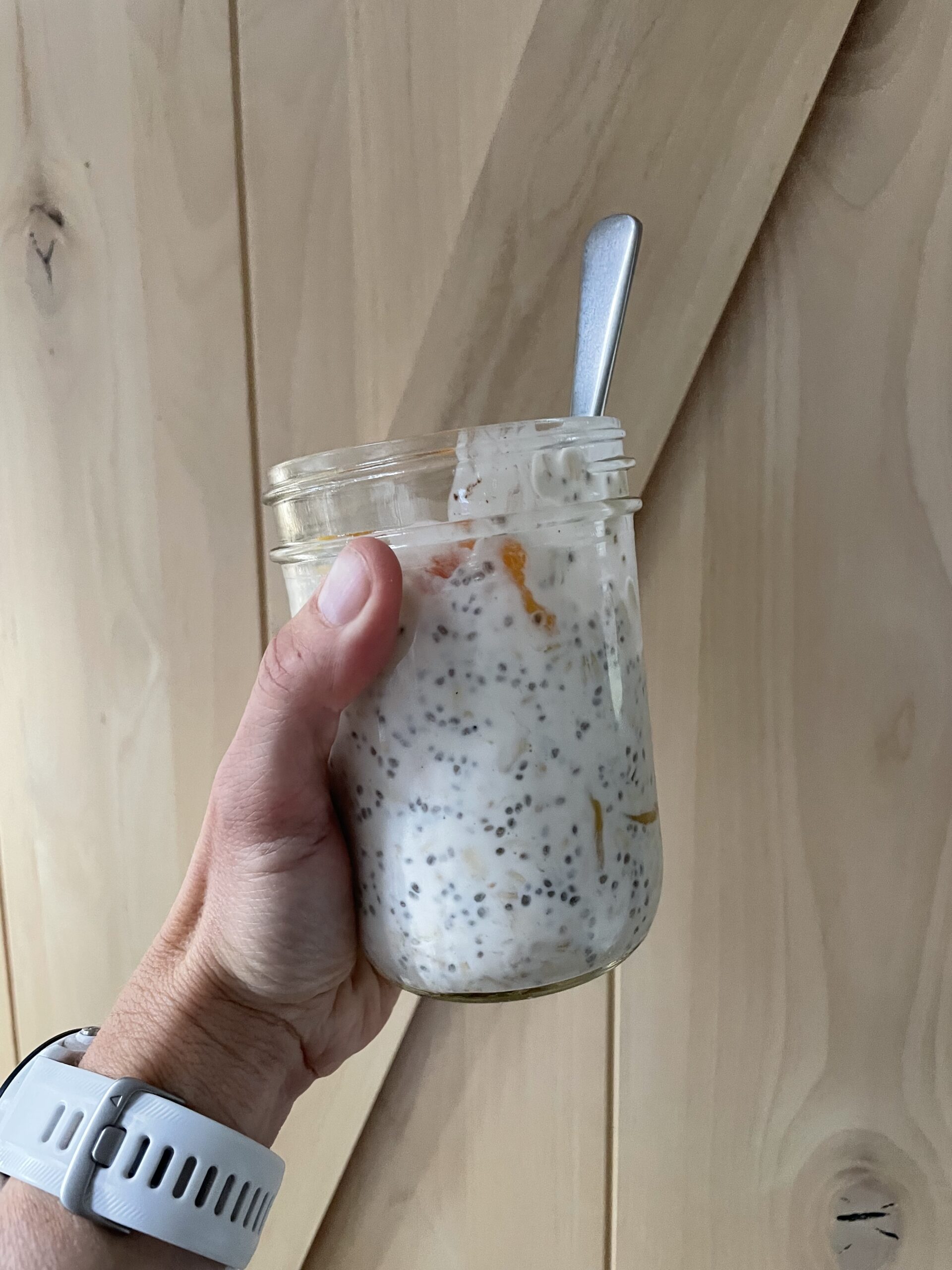 peaches and cream overnight oats