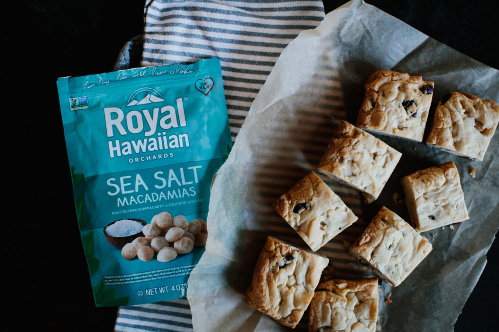 White Chocolate Macadamia Nut Bars 