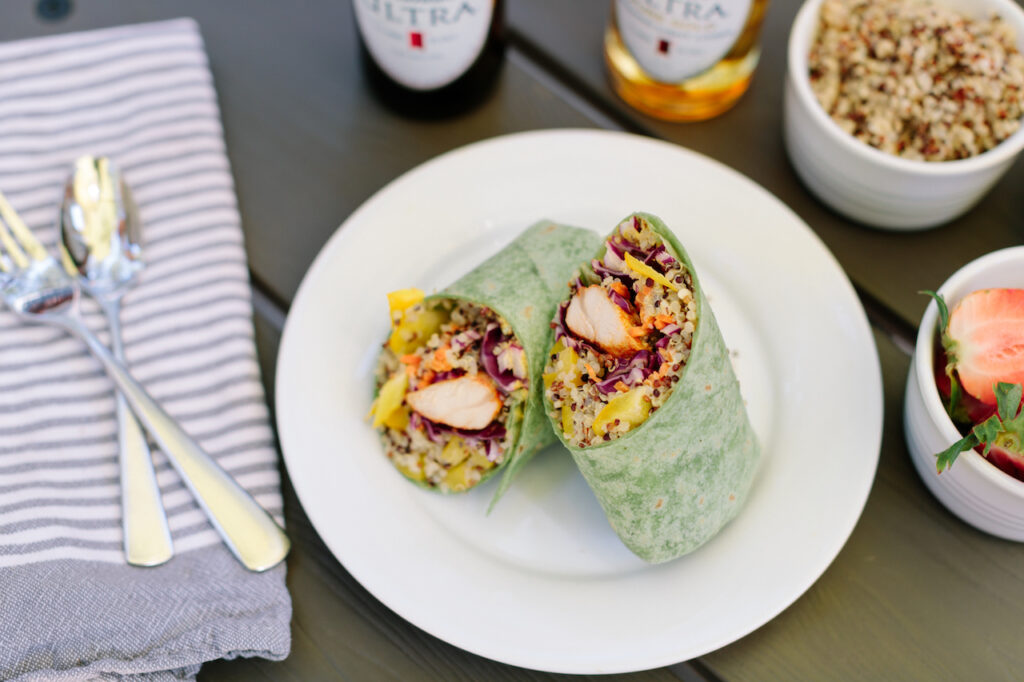 Summer Chicken & Veggie Wraps